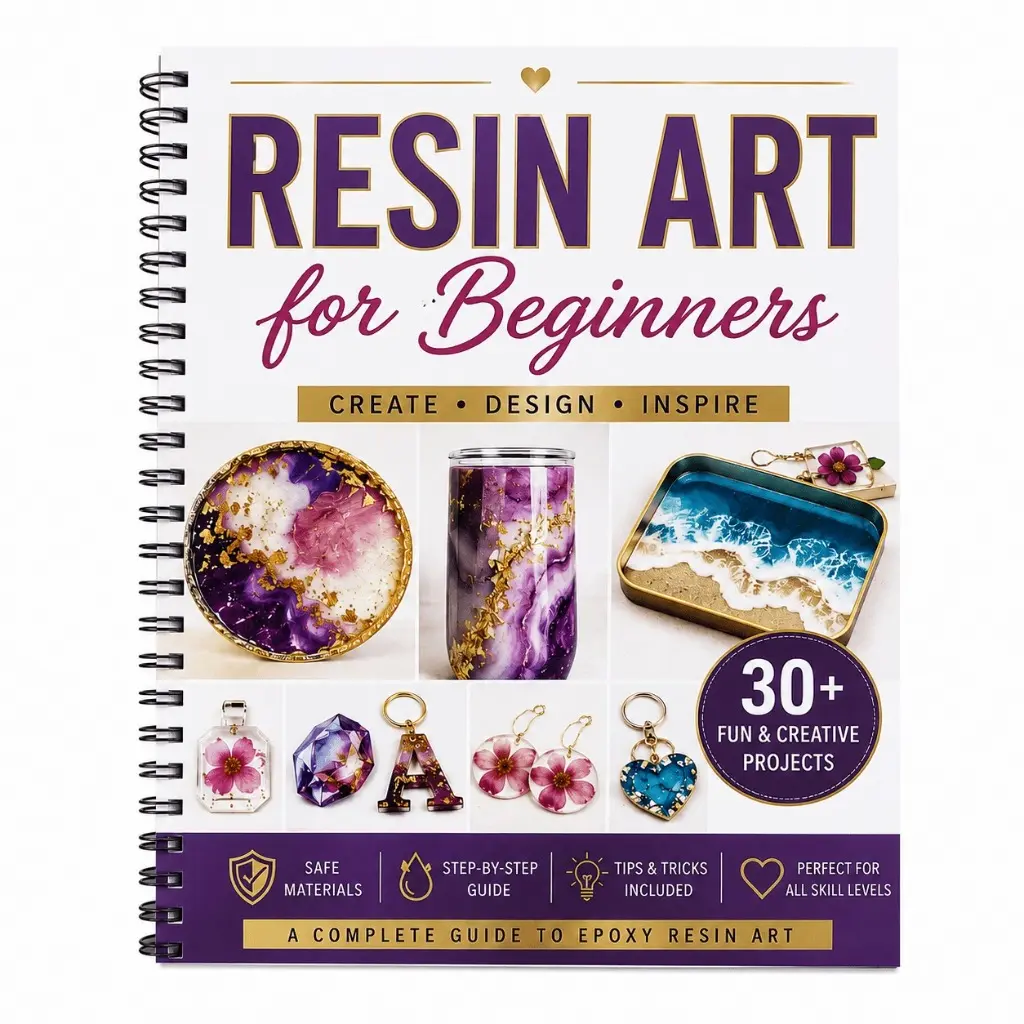 Resin Art Beginner Guide, DIY Epoxy Resin Home Craft Tutorial, Step-By-Step Instructions for Coasters, Jewelry, and More Creative Projects