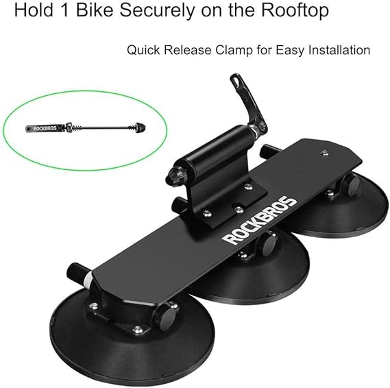 ROCKBROS Sucker Bike Rack for Car Roof Suction Cup Bicycle Carrier ...
