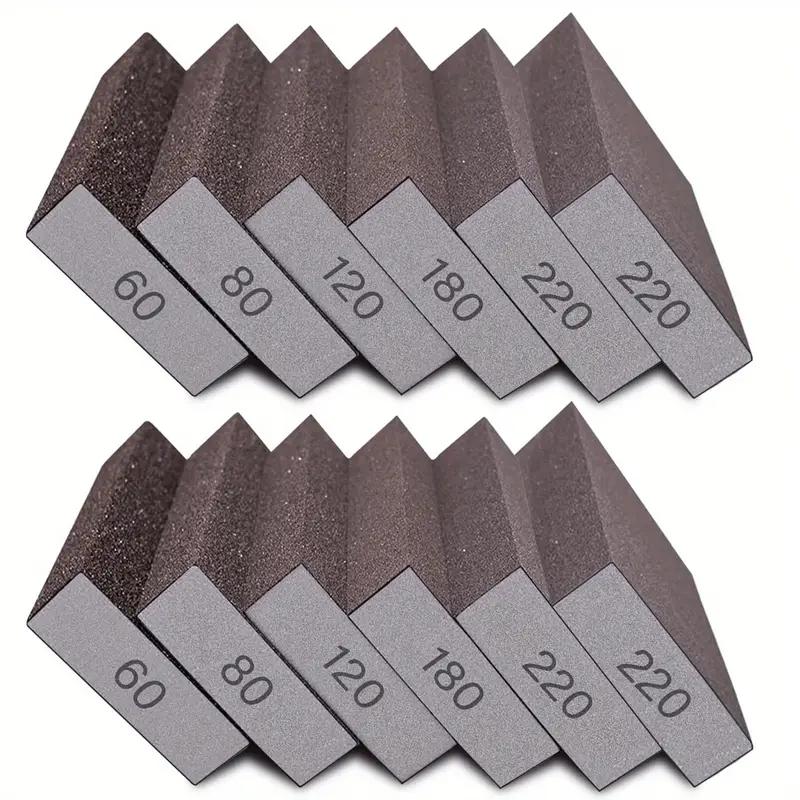 Sanding Sponge 60/80/120/180/220 Grit Coarse Medium Fine Sanding Blocks for Drywall Metal Wood Washable And Reusable Sanding Sponge, Coarse Sponge Sanding Blocks Set