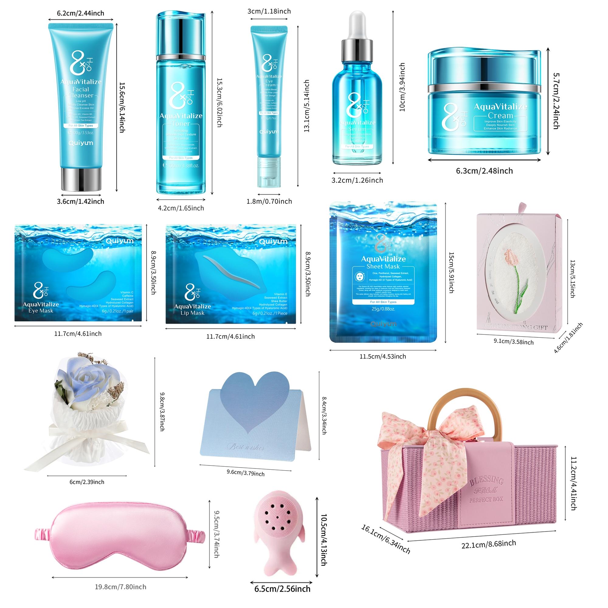 Quyim 8X H2O AquaVitalize Skincare Set, 11-in-1 Skincare Gift Set