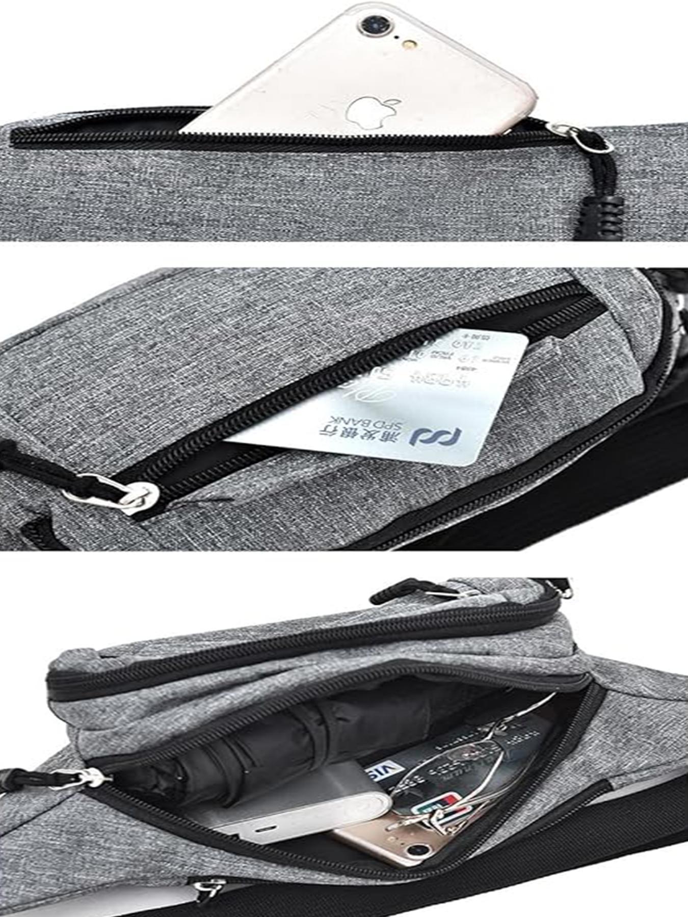 Waterproof Nylon Waist Bag for Men, Large Capacity Multi-Compartment Sports Chest Pack, Outdoor Cycling Phone Bag, New 2026 Model