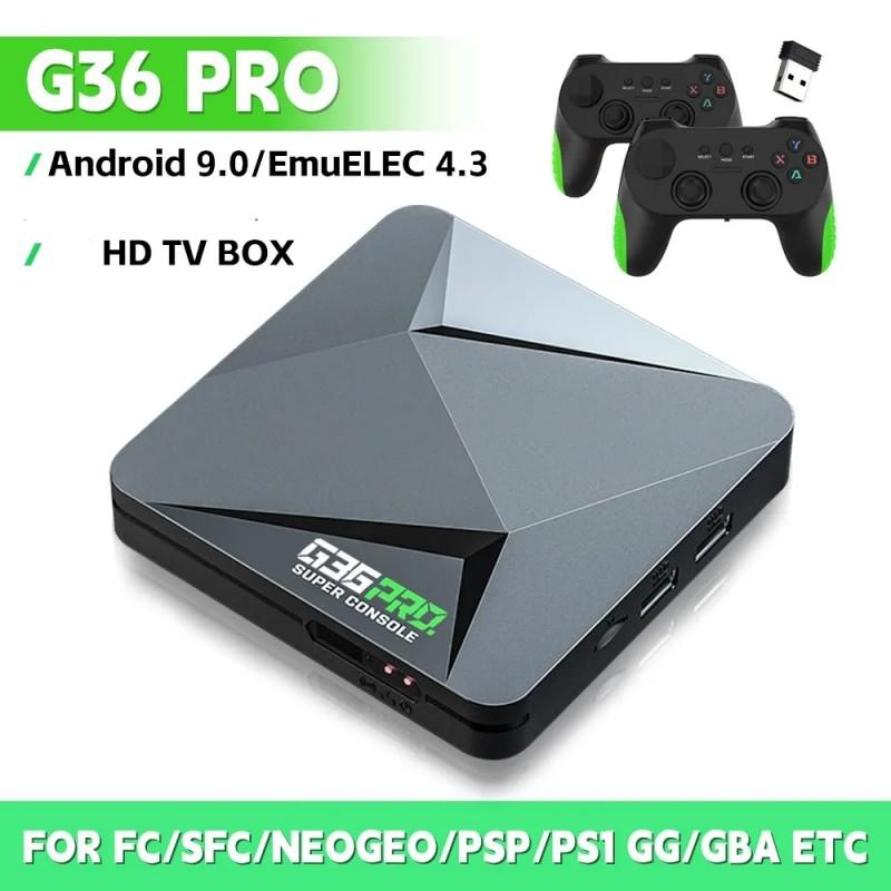 G36 PRO gaming console set-top box with 4K dual-system wireless function. G36PRO home gaming console with 64G memory. Completely upgraded retro gaming console.