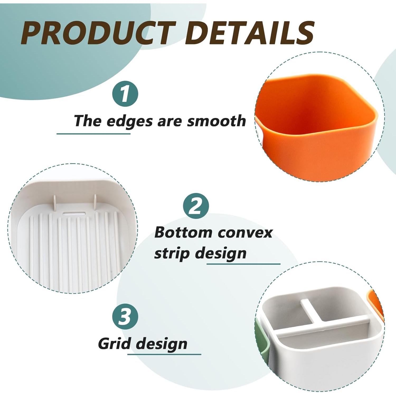 Holder for Bathroom, Bathroom Organizer Storage Set with 2 Cups,   Holder, Bathroom Accessories Storage for