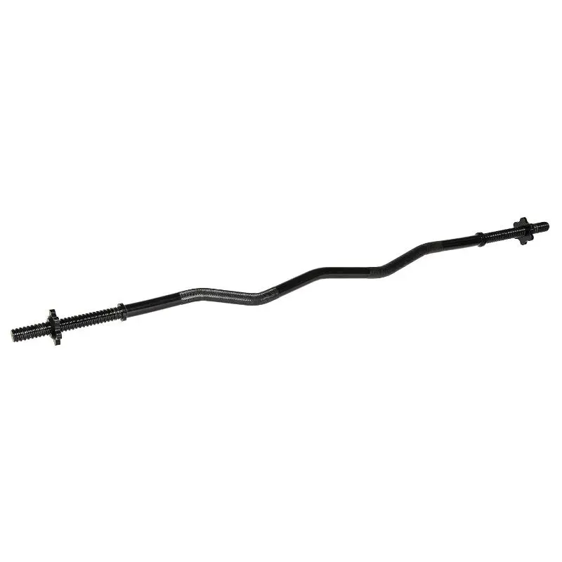New Signature Fitness Standard Olympic Super Curl Barbell Curl Bar Threaded Curl Bar, 48 Inch