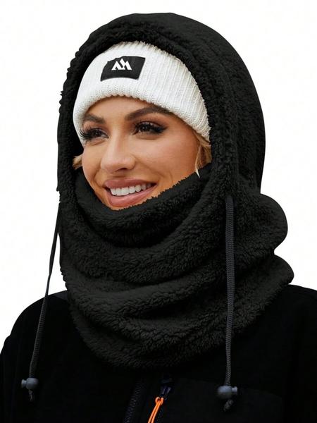 Upgrade Thickened Balaclava Hat, Winter Fleece Face Mask Scarf Combo, Warm Inner Layer, Thermal Ski Mask, Unisex Full Head Neck Cover