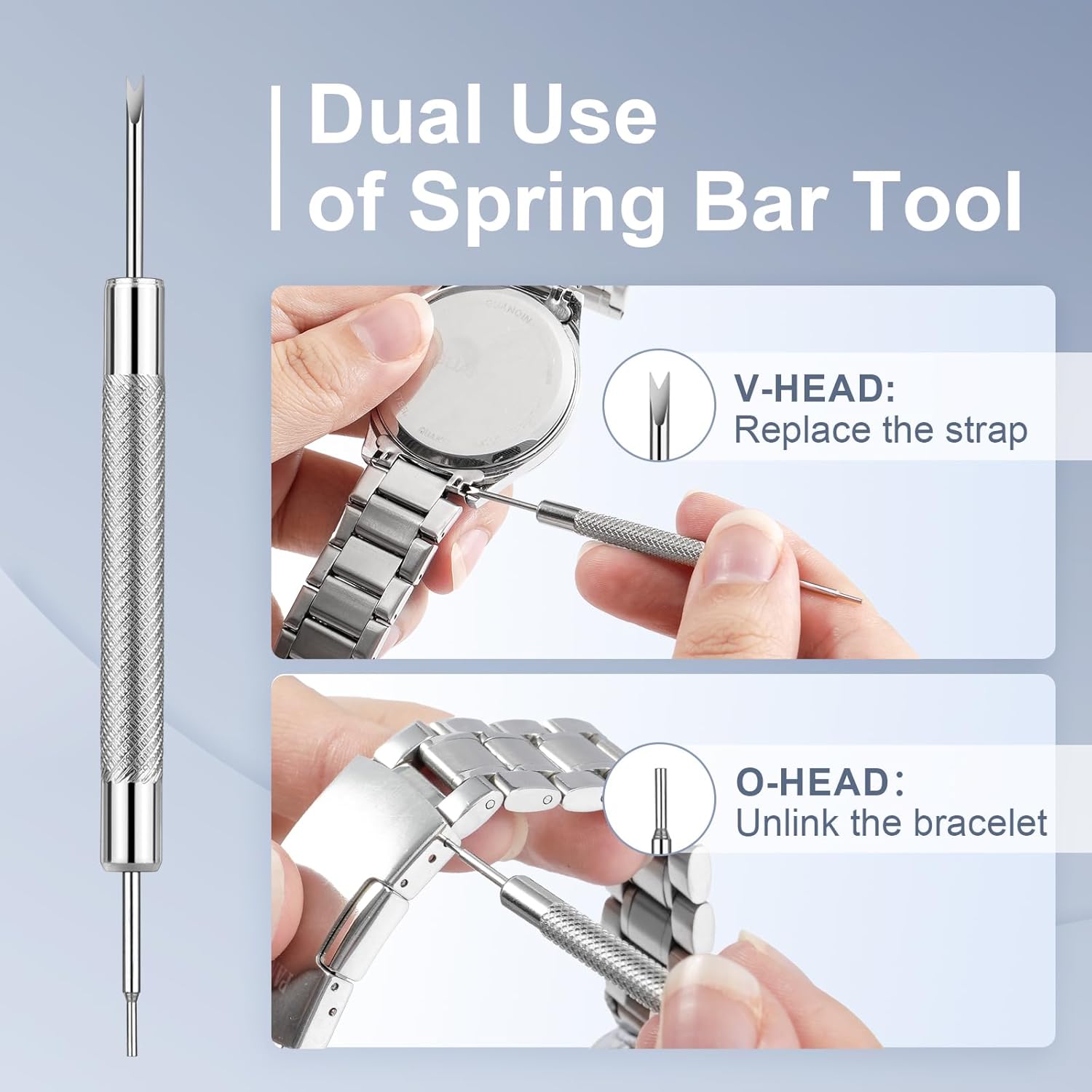 JOREST Watch Repair Tool Kit – Battery Replacement, Case Back Opener, Spring Bar Tool – Great Gift for Watch Lovers & DIY Dads