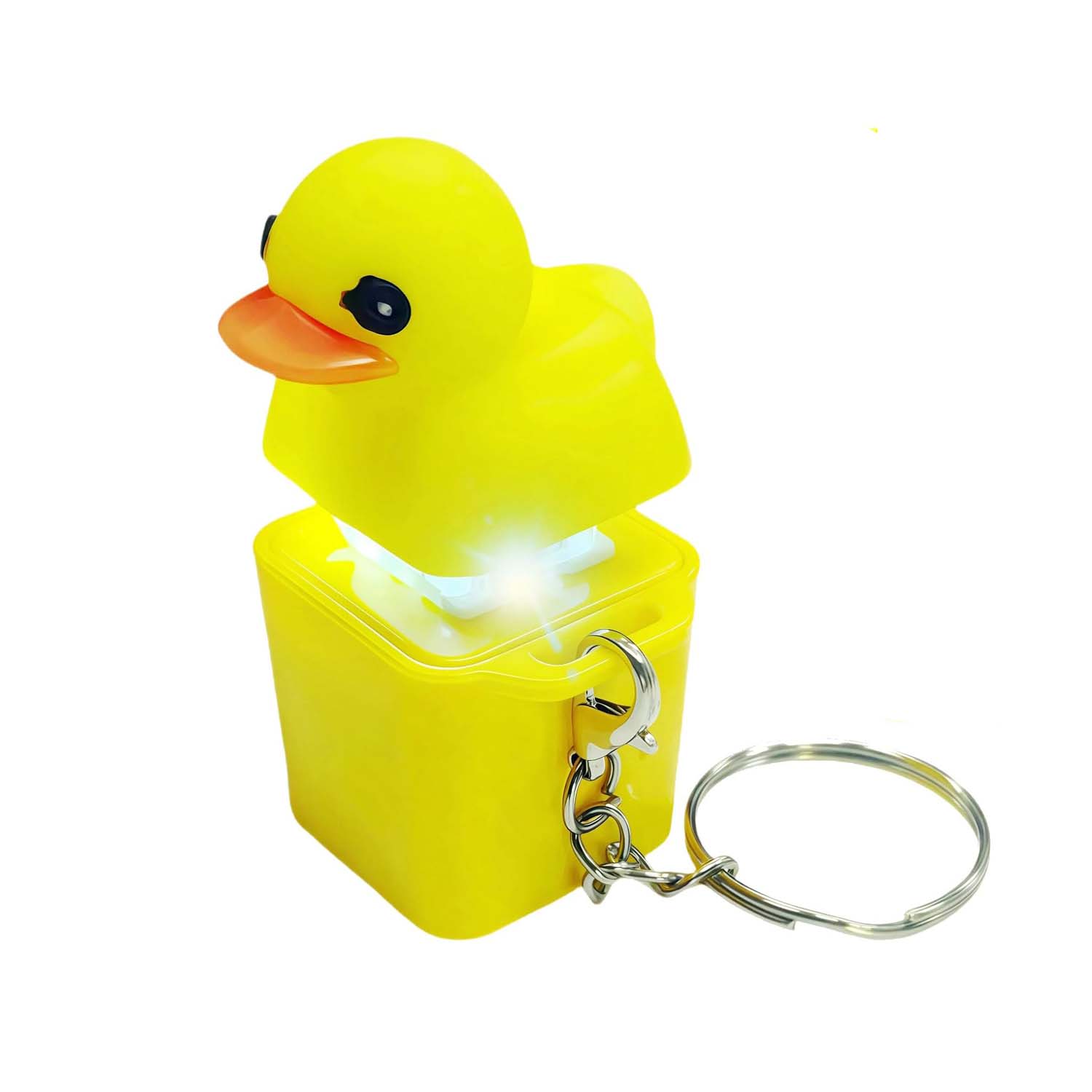 Quackey Fidget Toy Keychain, Quacking Duck Stress Reliever, Squeaky Anxiety Relief, Duck Keyboard Keycaps, Sensory Toys