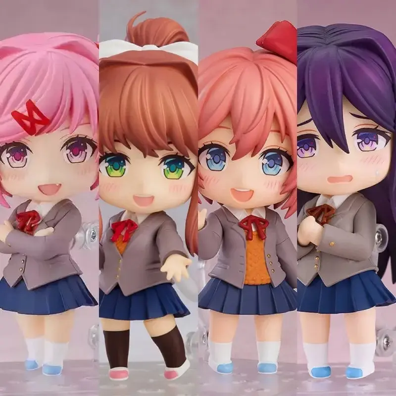 Anime Action Figure Q Version Posable Doki Doki Literature Club 2283 Yuri 1817 Monika 2250 Sayori Collectible Model Decoration