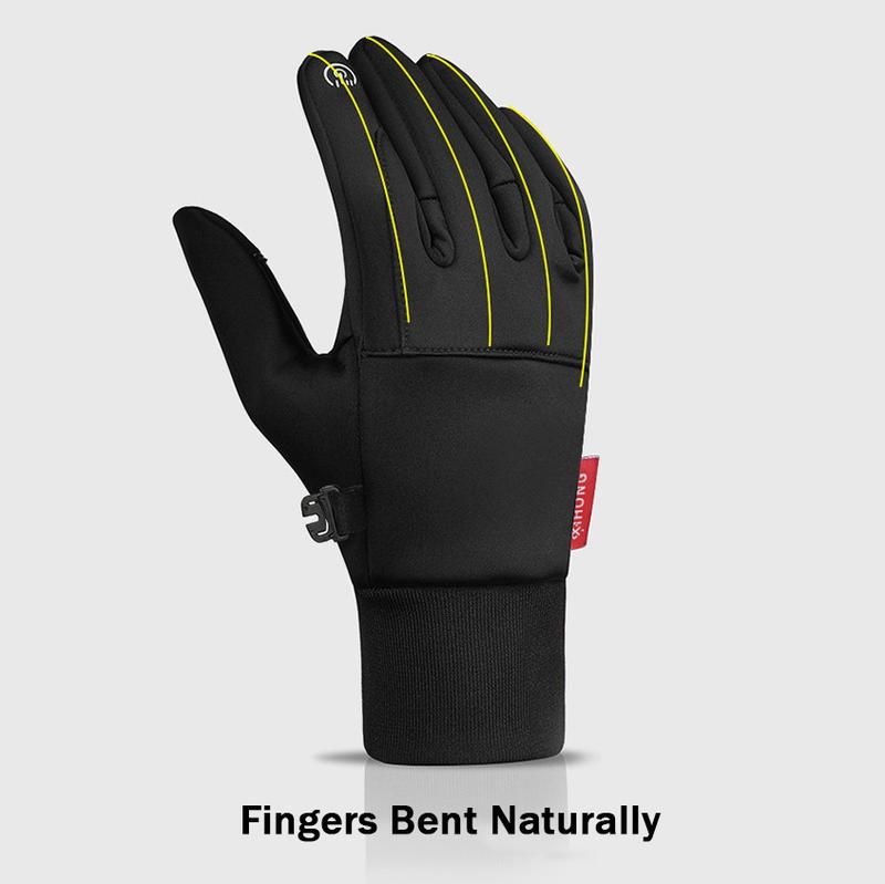 Winter Thermal Gloves, Water-resistant Design Thin Fleece Lined Warm Touchscreen Windproof Compatible Outdoor Sports Essentials, Warm Winter Gloves - For Outdoor Cycling, Driving, Running, Hiking, Great Valentine’s Day Gift - Nice Holiday Present