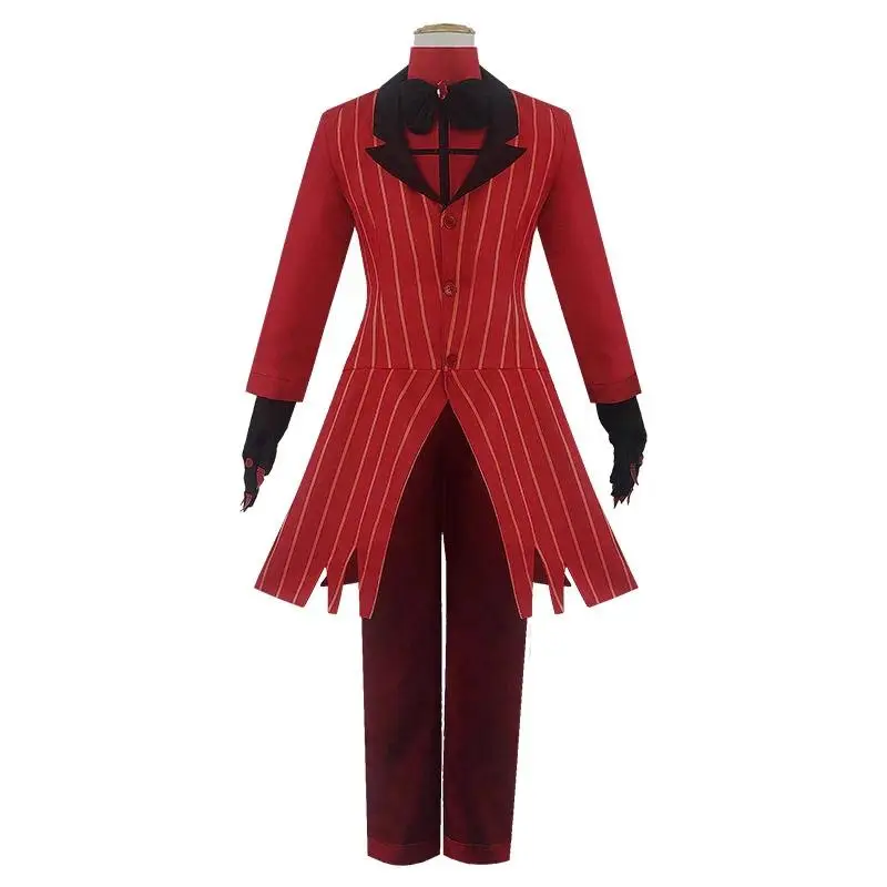 ALASTOR Cosplay Hazbin Anime Cosplay Costume Wig Ears Hotel Shoes Accessories Halloween Party Uniform Men Women Jacket Red Suit
