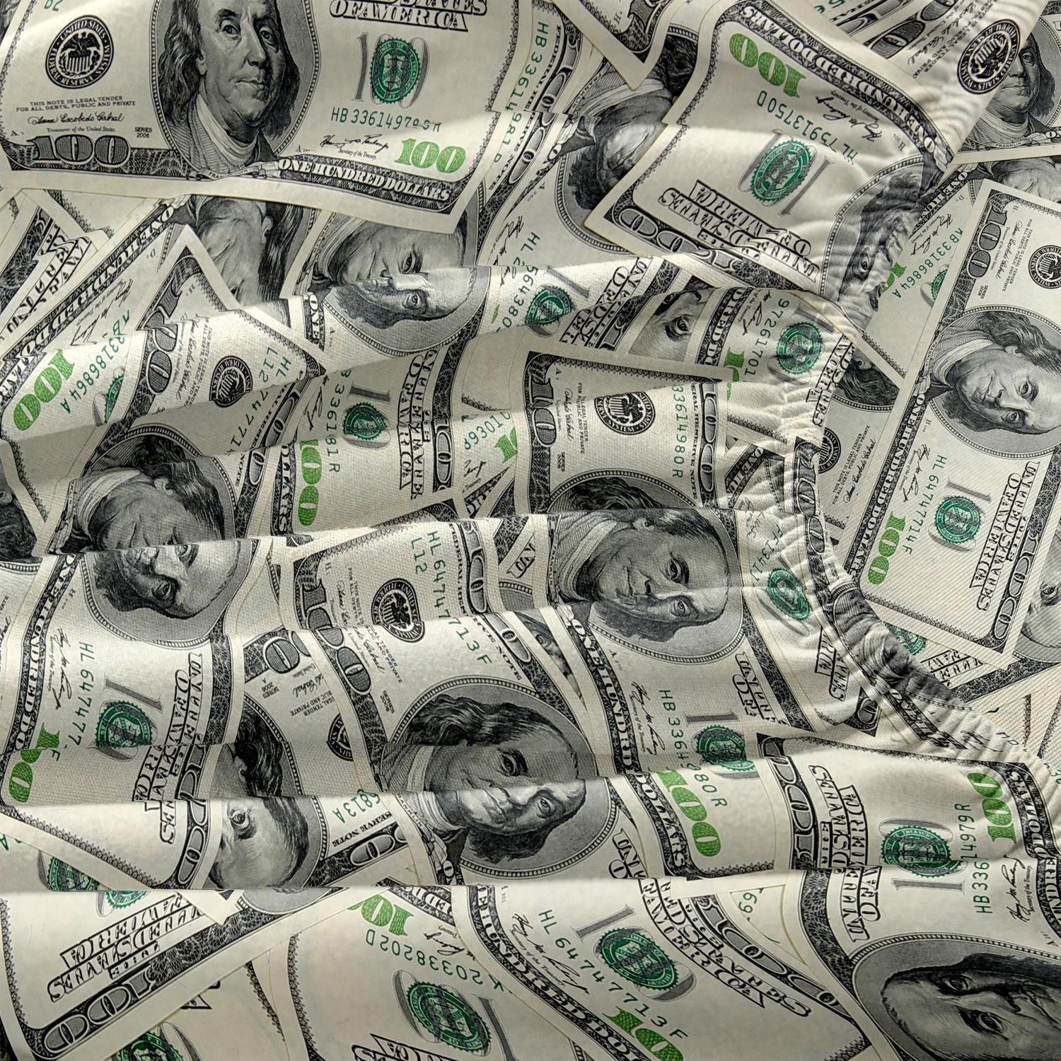 Money Pattern Bedding Set, 3 Counts Including （1 Count Duvet Cover & 2 Counts Pillowcases,No Core） Soft Comfortable Bedding Set for Bedroom