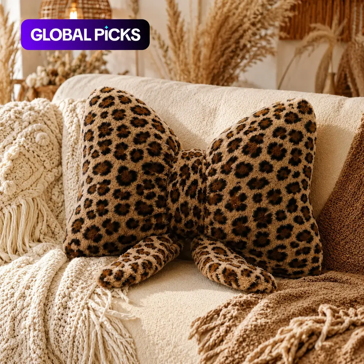 1PC Leopard print bow pillow | Fluffy plush bow cushion | | Mob wife aesthetic room decor | Cute leopard bow throw pillow | Cozy sofa aesthetic setup | Trendy Y2K glam room decor | Home Decorative Cushion |! Tap link to shop now ✨