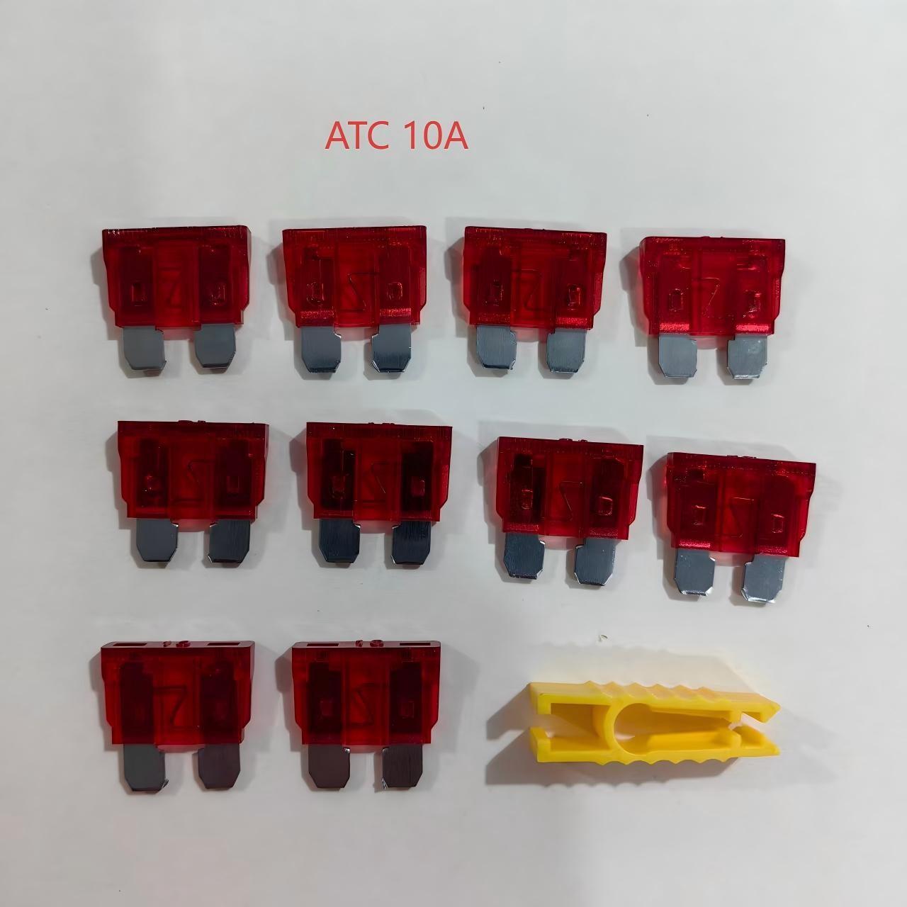 (10 Pack) Atc/ato Standard Blade Fuses, Nickel Plated, 12 Amp Specifications Available, Suitable for Cars, Trucks, Boats, Motorcycles, Suvs