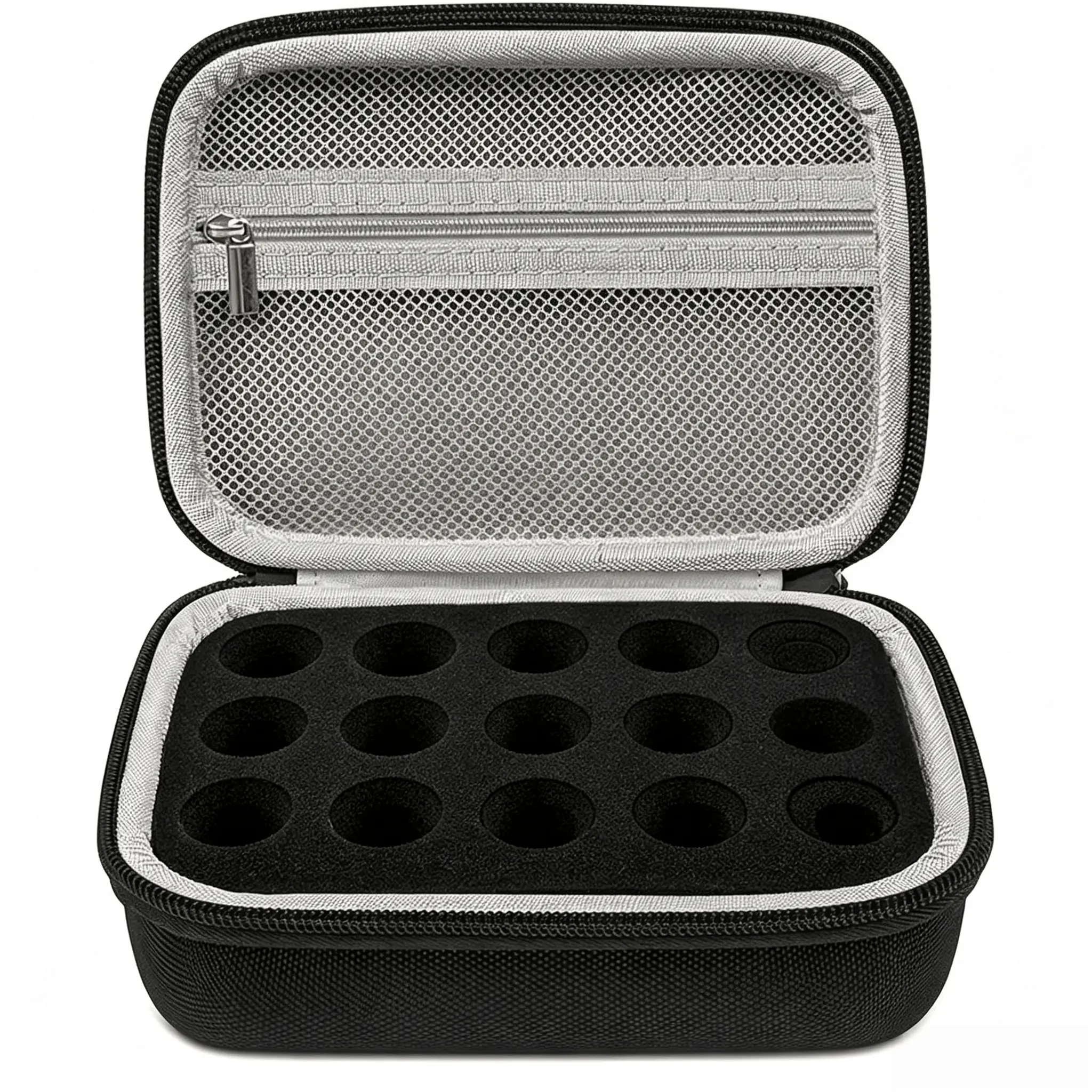❄️Peptide Storage Box, 15-Compartment Organizer with Mesh Pockets, Ideal for 0.1oz, 0.17oz, 0.34oz Bottles, Perfect for Refrigerator Use, Box Organiser