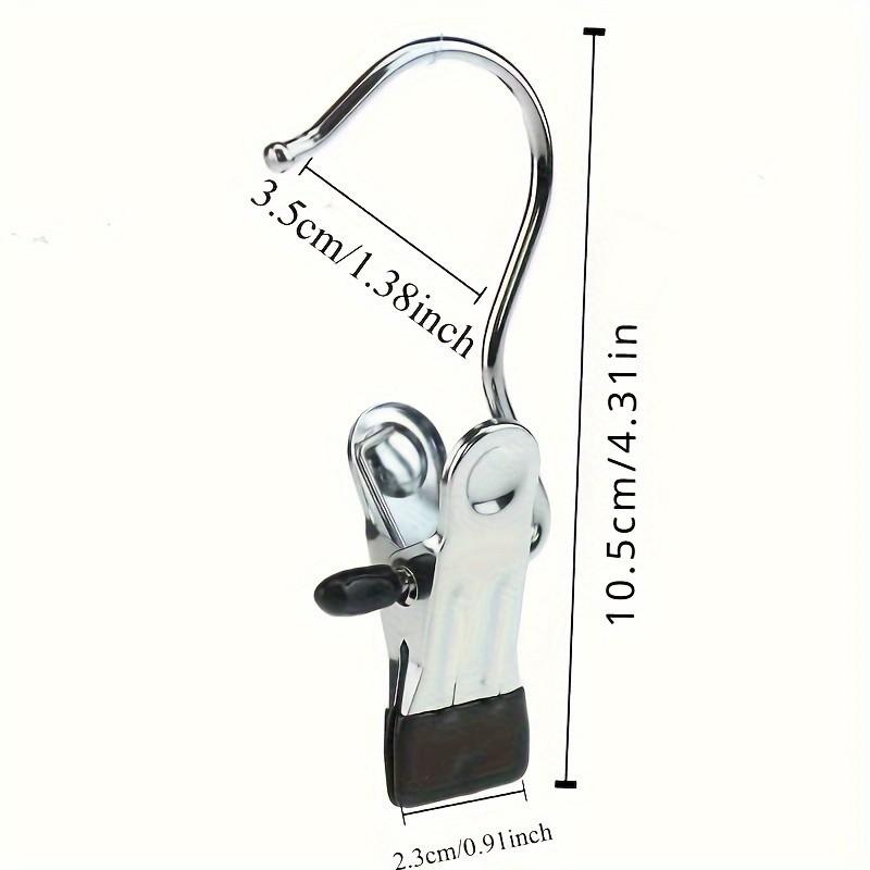 Stainless Steel Clothes Hanger Clip, Multi-Functional Hook for Hats, Shorts, Fabric, Home Use, Socks Drying Hook, No Trace Design