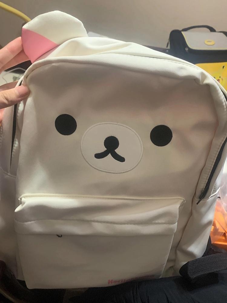 Cute Rilakkuma Art Animals High-Capacity Casual Backpack - Kawaii School Bag with Shoulder-Carry Ease, Fashion Durable Student Bag, Kawaii Gift Pick for Parties