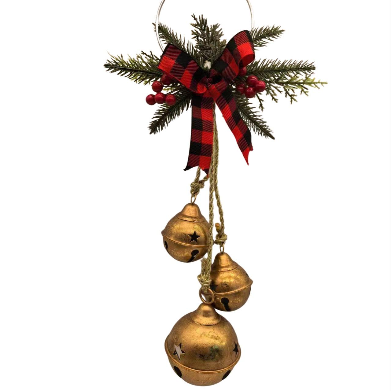 Christmas Decoration Set, Three-Bell Hanging Ornament, Festive Tree Door Decor, Holiday Home Gift, Perfect Seasonal Addition