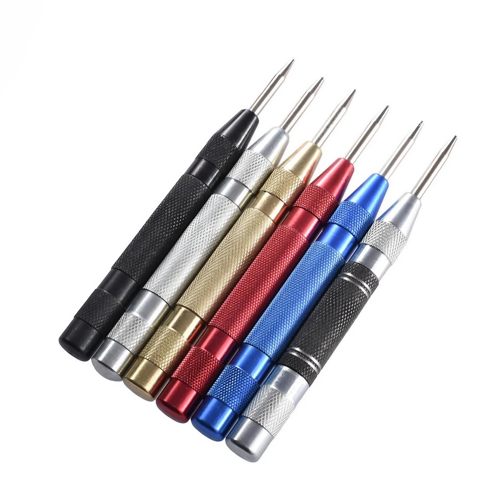 Industrial-Grade Automatic Center Punch Kit, Precision Metal Drilling Tool, Portable Impact Punch Set for Auto Repair & Home Toolbox, Emergency Glass Breaker & Hardware Maintenance.