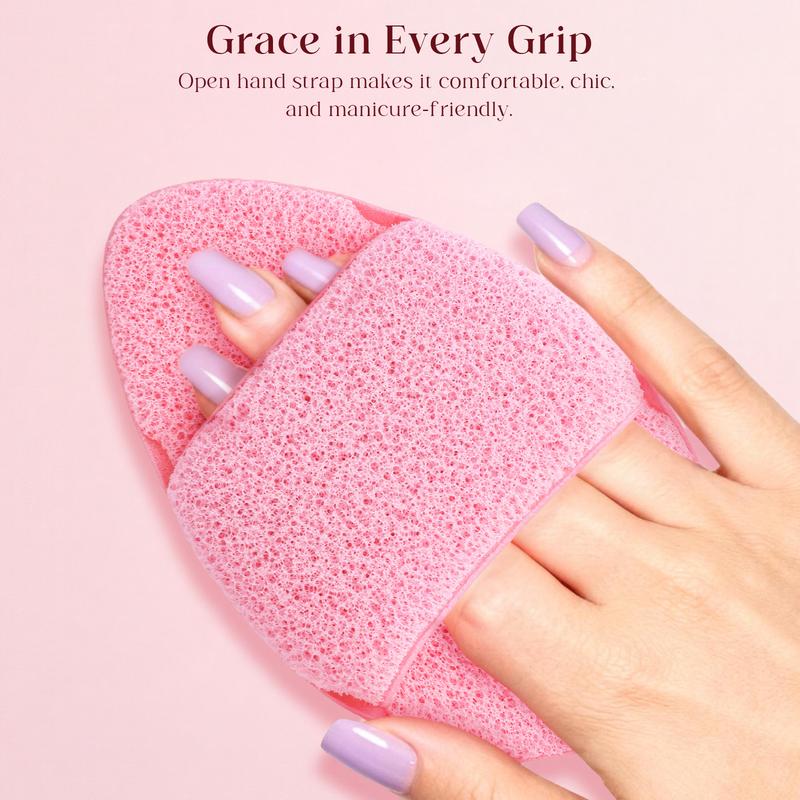 Sybler Facial Cleansing Sponge 3-Pack, Soft Exfoliating Sponges for Face Wash, Makeup Remover & Deep Cleansing, Reusable & Quick-Drying Facial Pads with Hand Strap, Pointed Tip & Hanging Loop