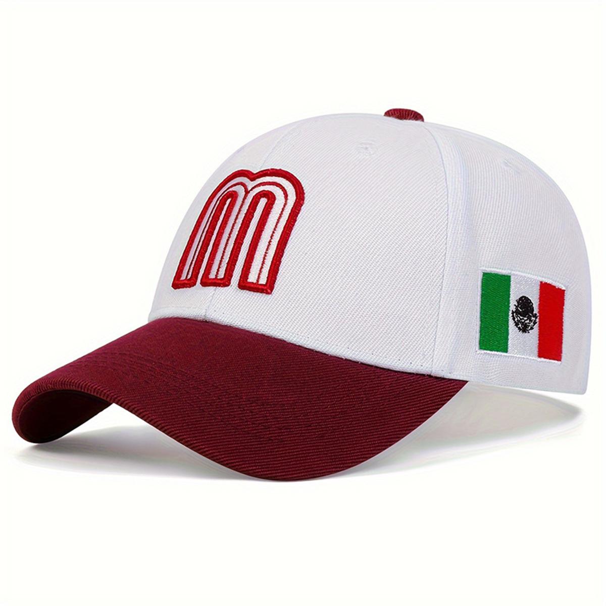 Mexico Baseball, Fitted Cap Adjustable Hat, Letter Embroidery Sun Protection Sports Hat