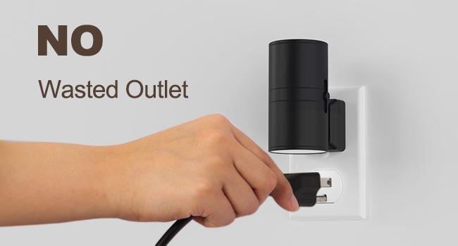 【2 Pack】 LED Night Light Plug in, Modern Night Lights Plug into Wall, Dusk to Dawn Sensor, Soft White 3000K, 0-100LM Adjustable Brightness, Dimmable Night Lights for Hallway Bedroom Stairway