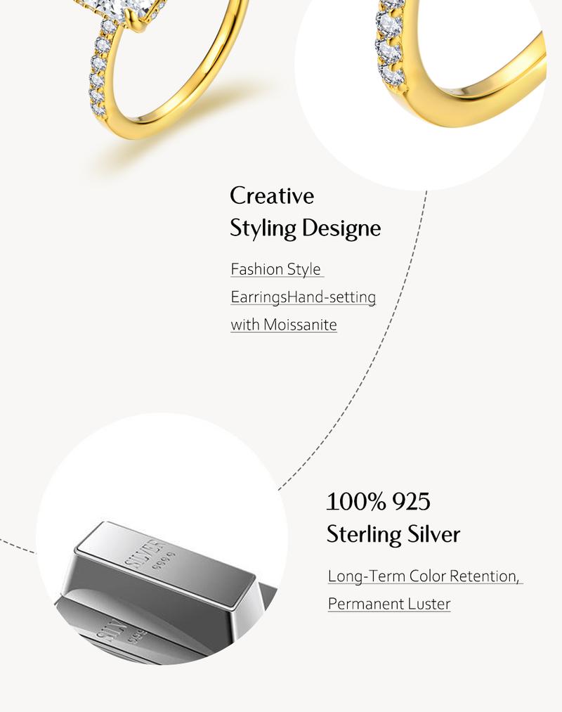 4.0CT Synthetic Moissanite Radiant Cut 10*8mm Ring Sunset Color For Woman Man Gift Annieversary Valentine‘s Day D Color VVS1 R105