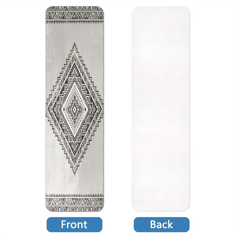 Style Geometric Diamond Print Stair Mats, Reusable Washable Home Decor, Simple Color Block Fashion, Suitable for Hallway Stairs Hotel