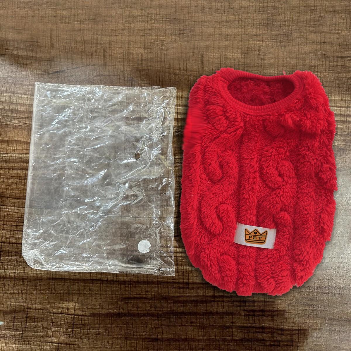 Autumn Winter Thick Hemp Pattern Pet Sweater, Soft Skin-Friendly Fabric, Slim Fit, Suitable for Small Dogs Cats, Home Outdoor Warmth Puppy Sweater