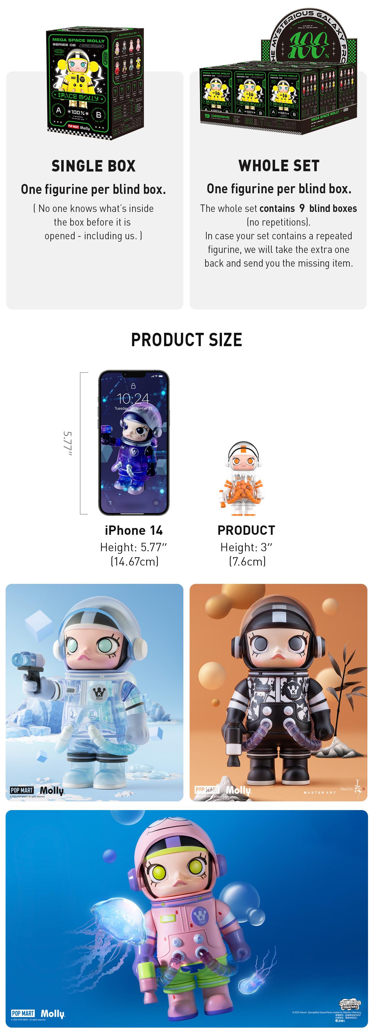 [POP NOW]MEGA SPACE MOLLY 100% Series 2-B, Blind Box, Mystery Box