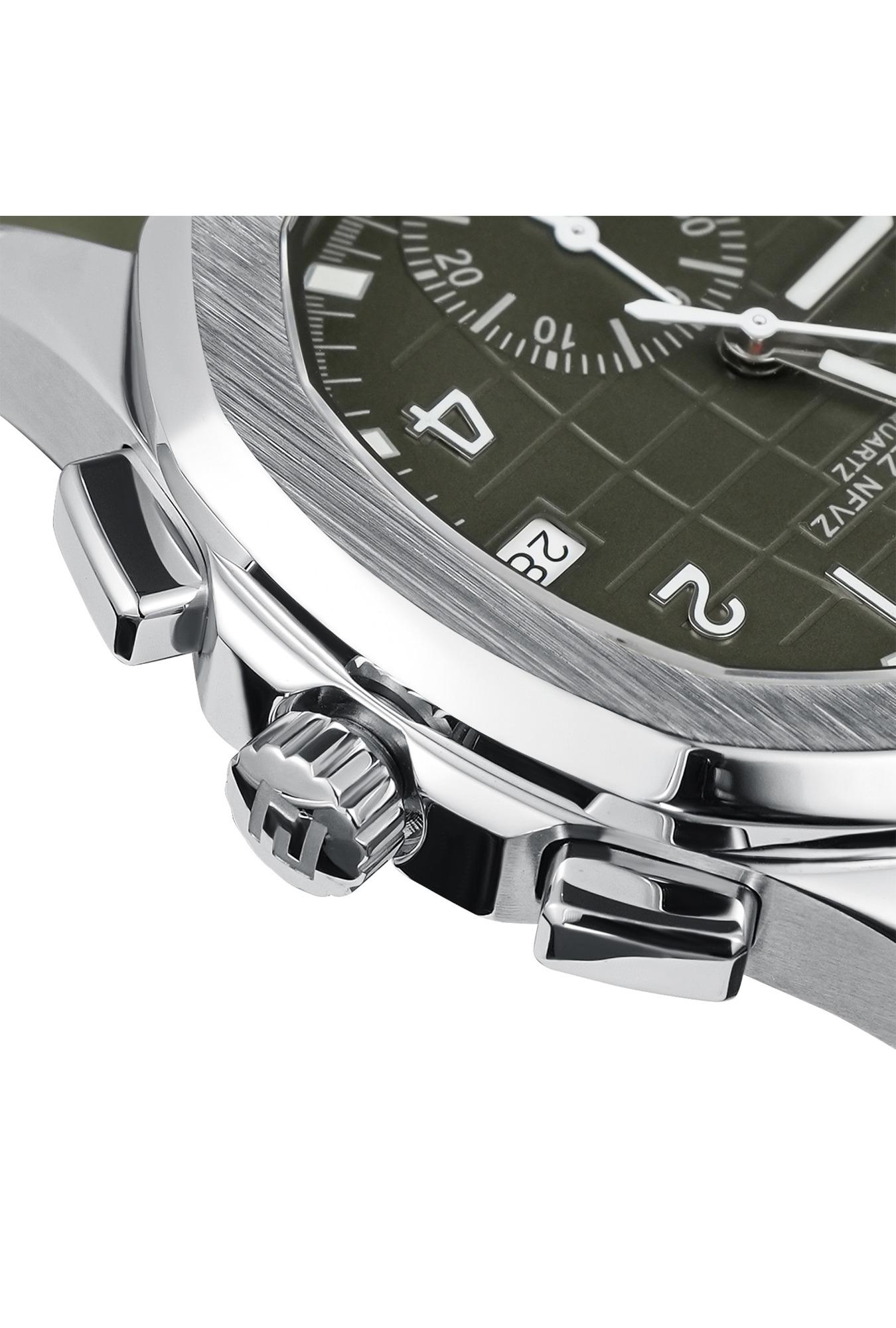 2026 Hot Selling Top Luxury Brand Japan VD53 Mov Chronograph Quartz Watch Stainless Steel Silver-Blue Rubber Strap Luminous Waterproof