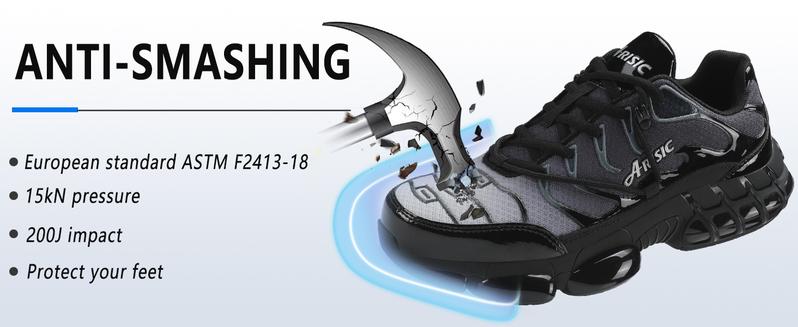 Steel Toe Shoes For Men Women Lightweight Breathable Safety Sneakers Steel Toe Indestructible Safety Shoes Outdoorfun