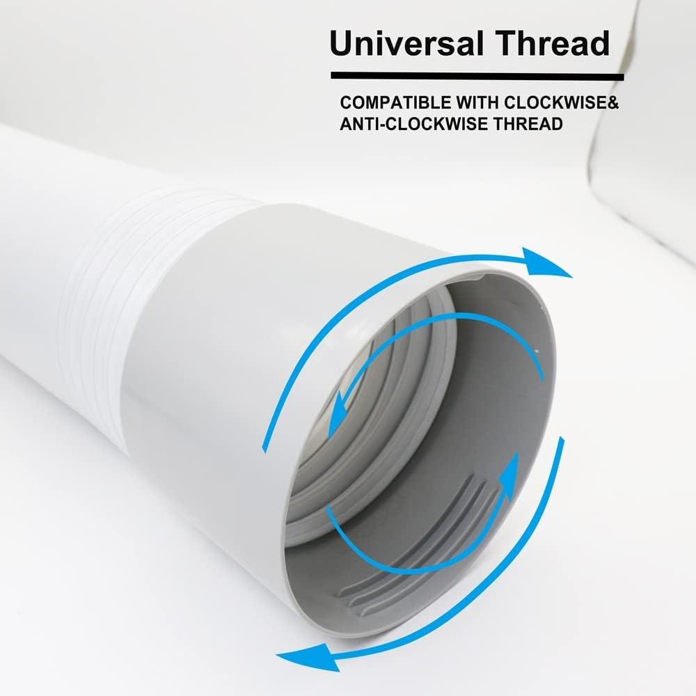 5.9-Inch/15cm Air Conditioner Hose Connector, AC Hose Coupler, Easy Installation Portable Ac Exhaust Pipe Adapter, Compatible with Clockwise and Counterclockwise Threads, Aircon Accessories