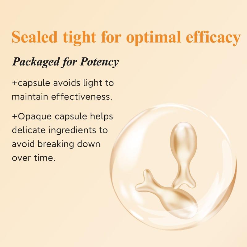 Anti Aging Facial Serum with Vitamin E,Vitamin C Super Serum for Face Serum Capsule with Niacinamide for Women.