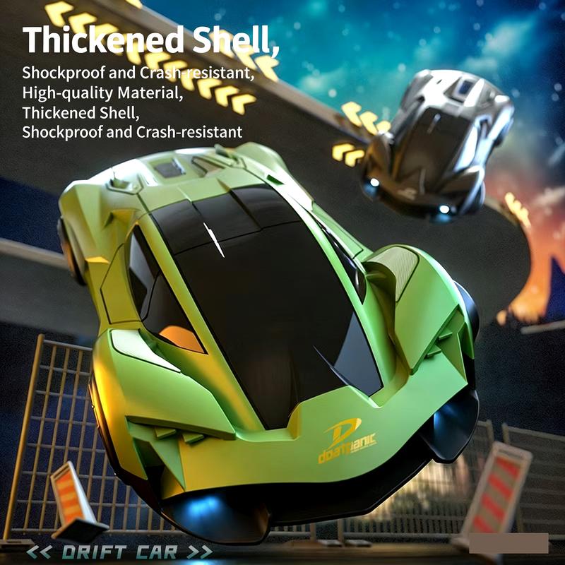High-Speed Remote Control Drift Car with Lights, Realistic Design, 2.4g Controller, Includes Drifting Wheels, Perfect Birthday Gift, Rc Drift Car
