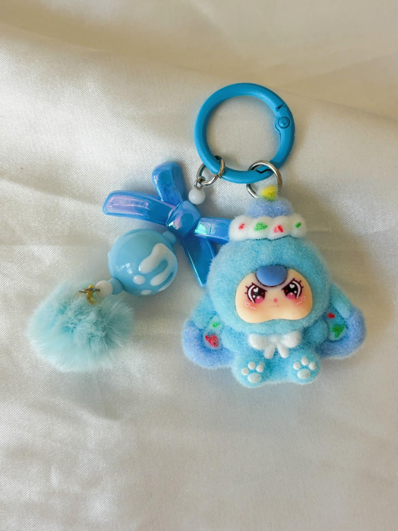 Plush Cartoon Keychain Charm, Cute Plush Toy Pendant, Friendship Gift, Adorable Plush Accessory, Perfect for Friends and Family