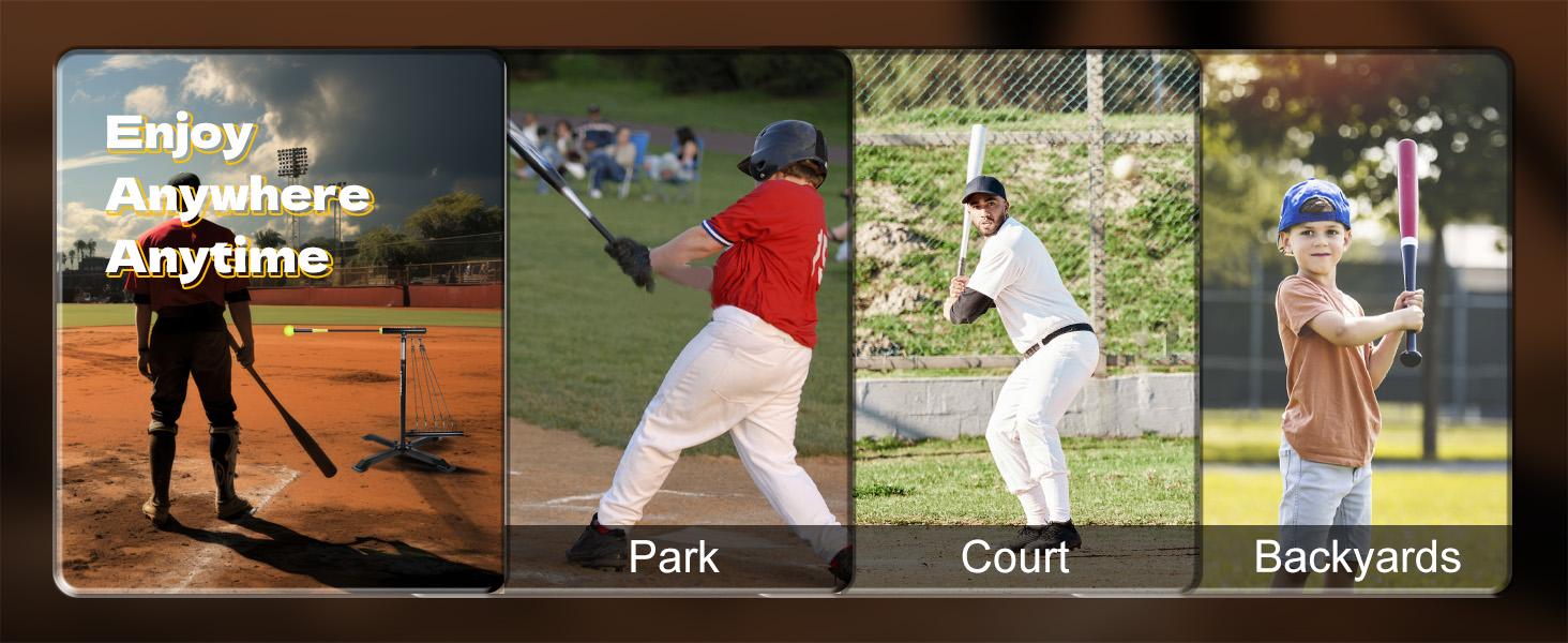 Hikeen Baseball Swing Trainer for Batting Practice – Adjustable Height, 5 Resistance Bands, Anti-Dent Ball Head, Sturdy Base with Ground Stakes & Carry Bag Home Workout Equipment baseball drip