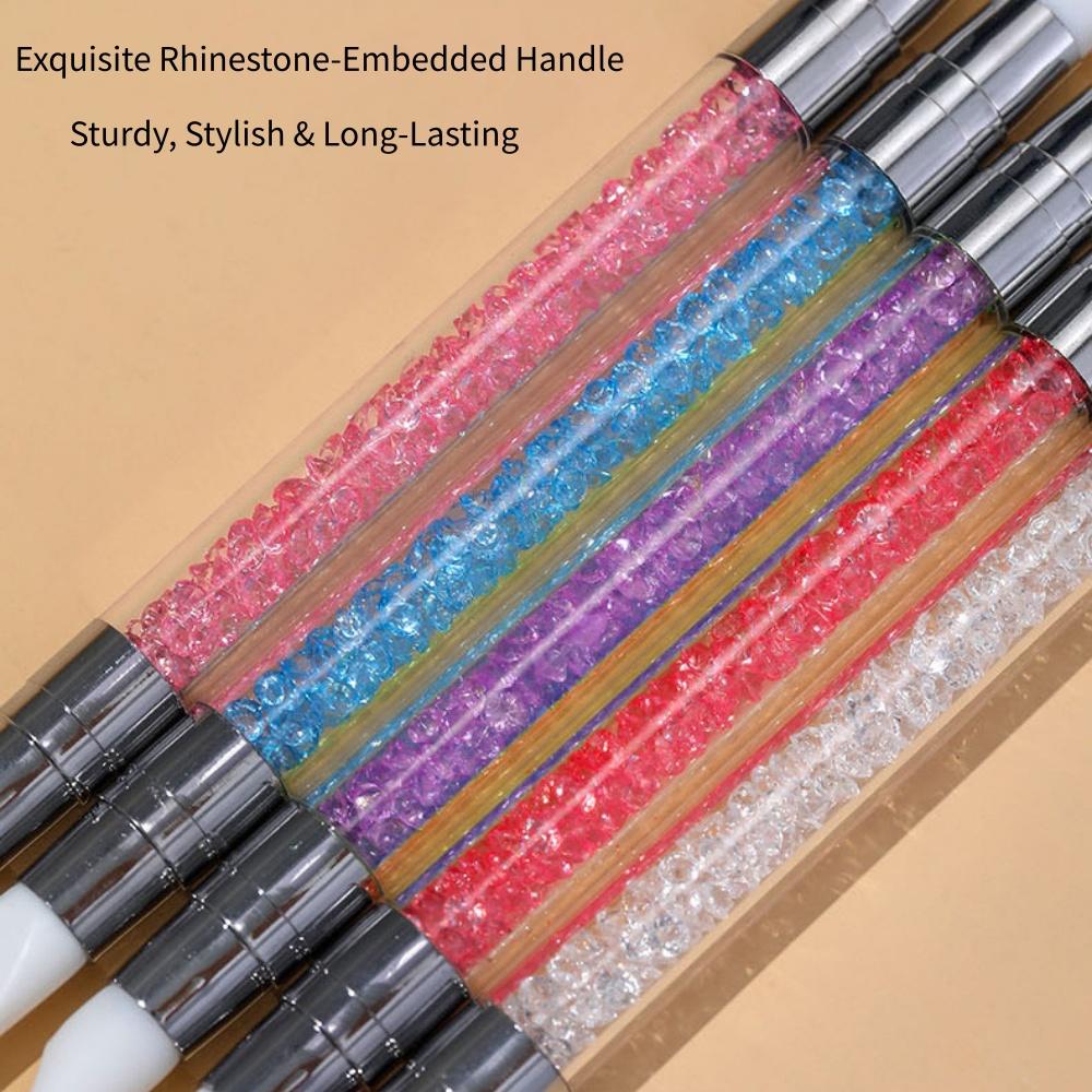 5pcs/lot Dual-Ended Silicone Nail Art Pen Set, Professional Manicure Tools for Embossing, Sticker Application, 3D Sculpting, Blending, Mirror Powder Application & Nail Design