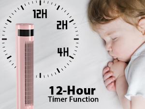 【NOT AC】Antarctic Star Tower Fan - Portable Electric Oscillating Fan with Remote Control, Quiet Operation, 3 Speed Settings & Timer Function. Bladeless Floor Standing Fan for Bedroom, Office & Indoor Use[No Cooling] (36 inch, Pink)