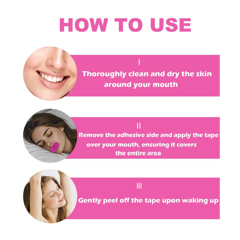 Jungshea Mouth Tape, for Sleeping 30 pcs, one month supply, mouth tape, pink, gentle, adhesion, sports accessories
