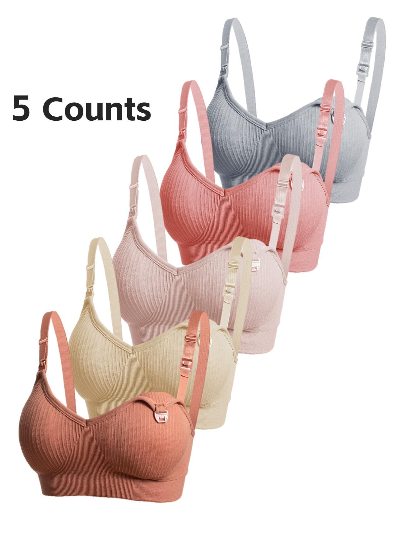 Maternity Solid Adjustable Strap Wireless Nursing Bra, Soft Comfortable Breathable Maternity Bra, Maternity Lingerie for All Seasons