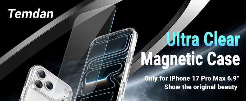 Temdan Designed for iPhone 17 Pro/17 Pro Max/iPhone 16/14/13/12/12 Pro Case, [Compatible with Magsafe][Anti-Yellowing][Military-Grade Protection] Shockproof Protection Slim Cover-6.3 inch, Clear
