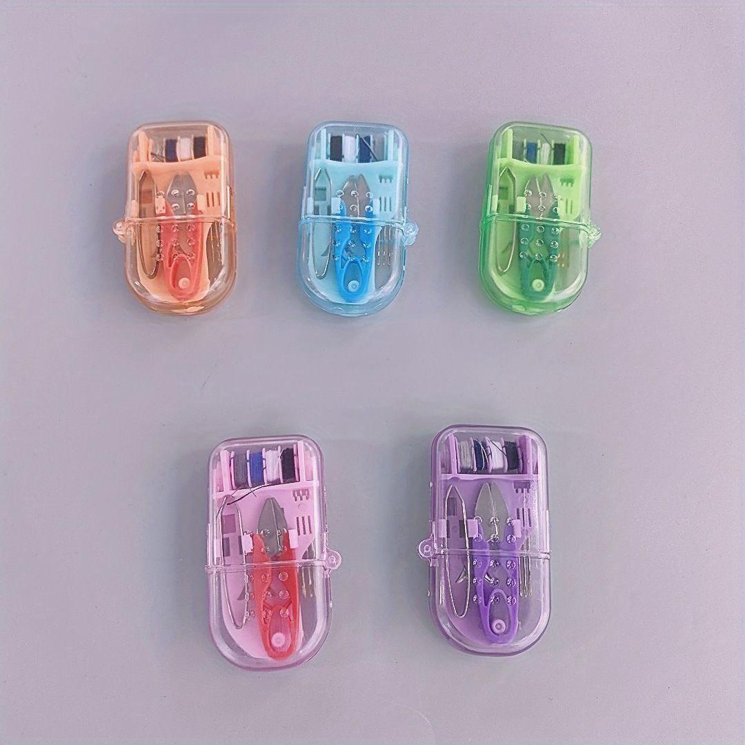 1pc Double-layer Storage Sewing Box Set, Mini Portable Sewing Kit Box, Home Dorm DIY Sewing Mending Tools, Small Sewing Kit, Travel Emergency Mending Clothes Tools Set Art & Craft Supplies Sewing Supplies Crafts