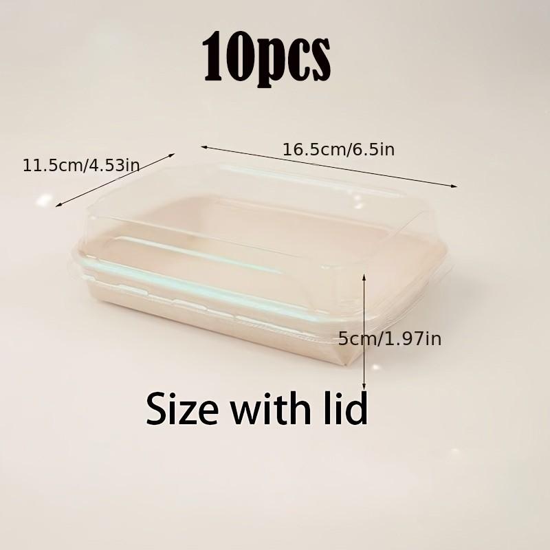 10 Reusable Food Storage Containers with Transparent Lids, Durable Design for Sandwiches, Sushi, Snacks & More, Perfect for Home & Office Use