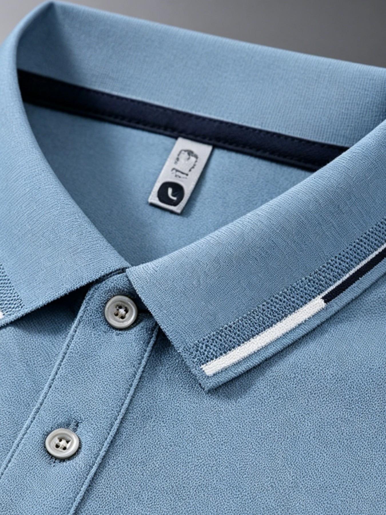 Men's Casual Summer Print T-Shirt, Argentine Flag Design, Geometric Pattern, Lightweight Breathable, Short Sleeve Polo Shirt