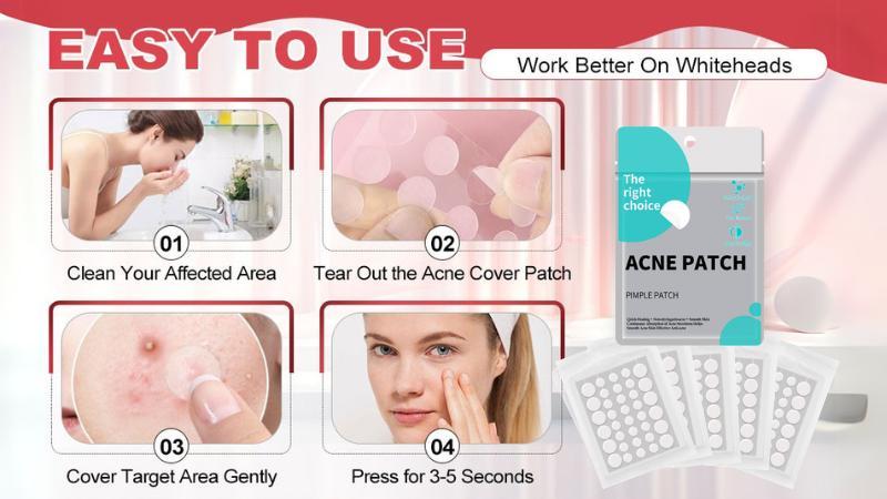 Pimple Patches for Face, Hydrocolloid acne Patches, 2 Size 180 Count Acne Patches, Spot Stickers with Salicylic Acid, Tea Tree Oil & Calendula Oil