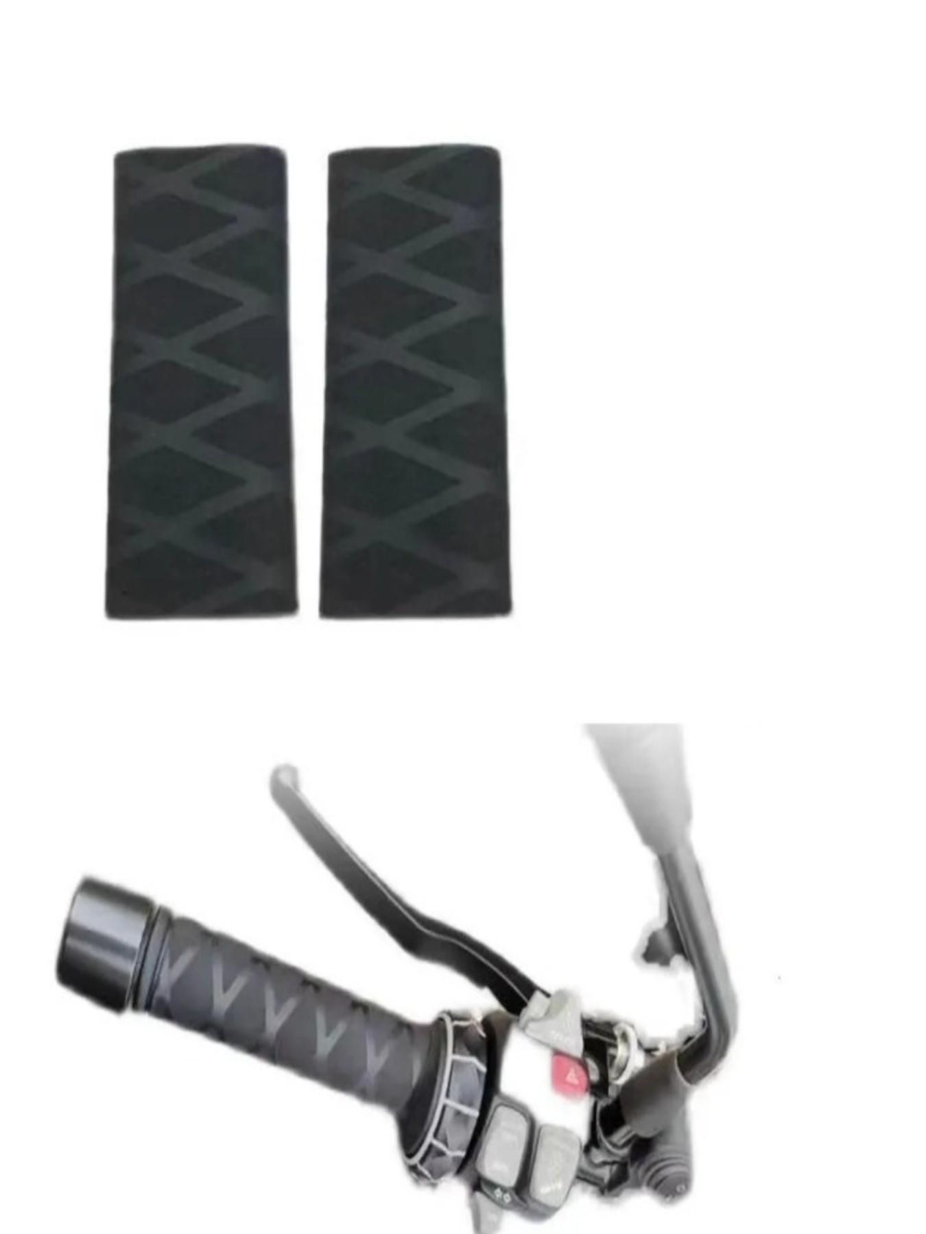4 Piece Motorcycle Handlebar Grips, Heat Shrink Anti-Slip Rubber Protector, Suitable for Motorcycles and Scooters, Handguard Protection