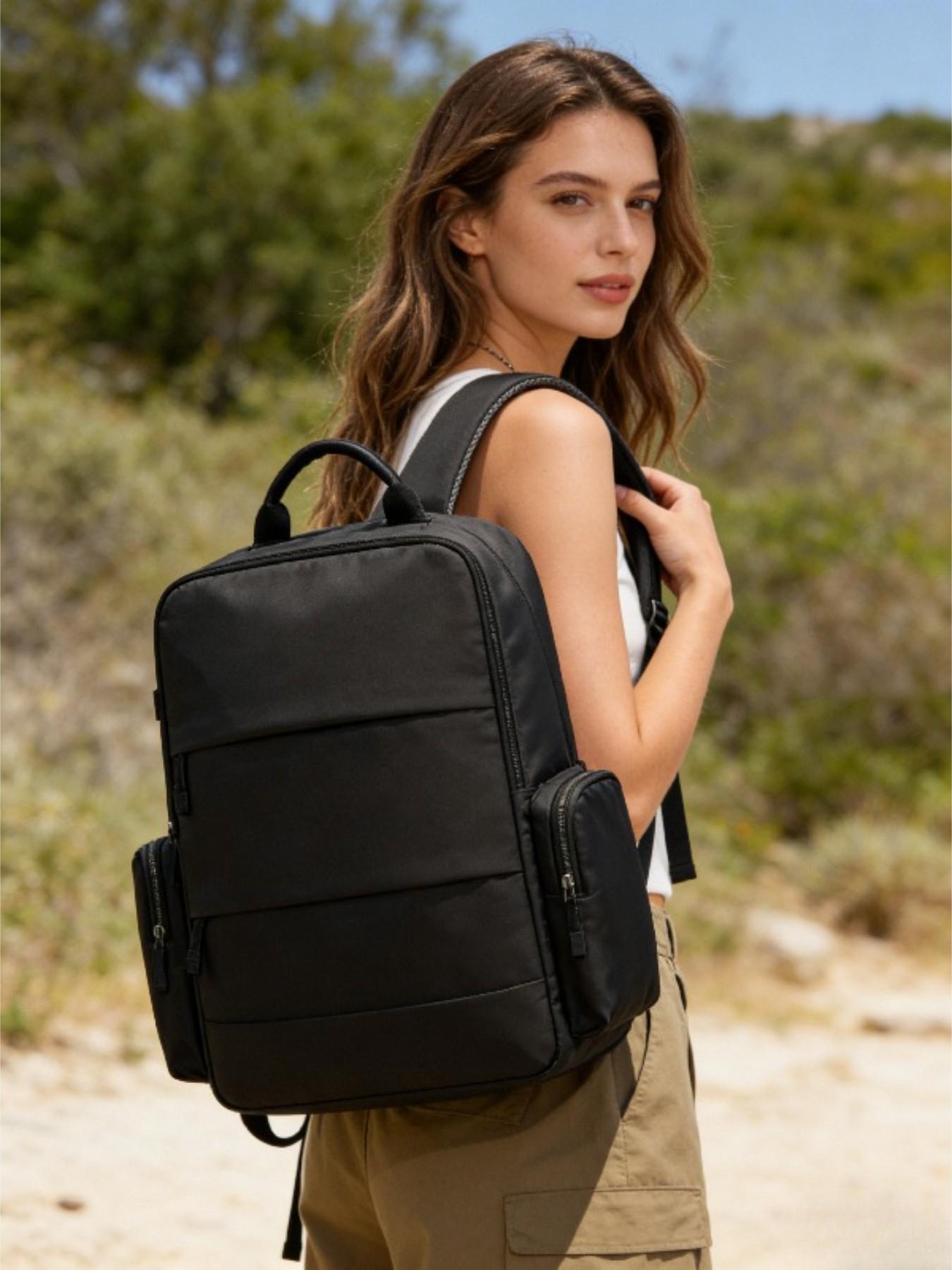 Large Capacity Travel Laptop Backpack, Waterproof Carry-On Bag, Business Commute, University School Trip, Lightweight Weekend Pack