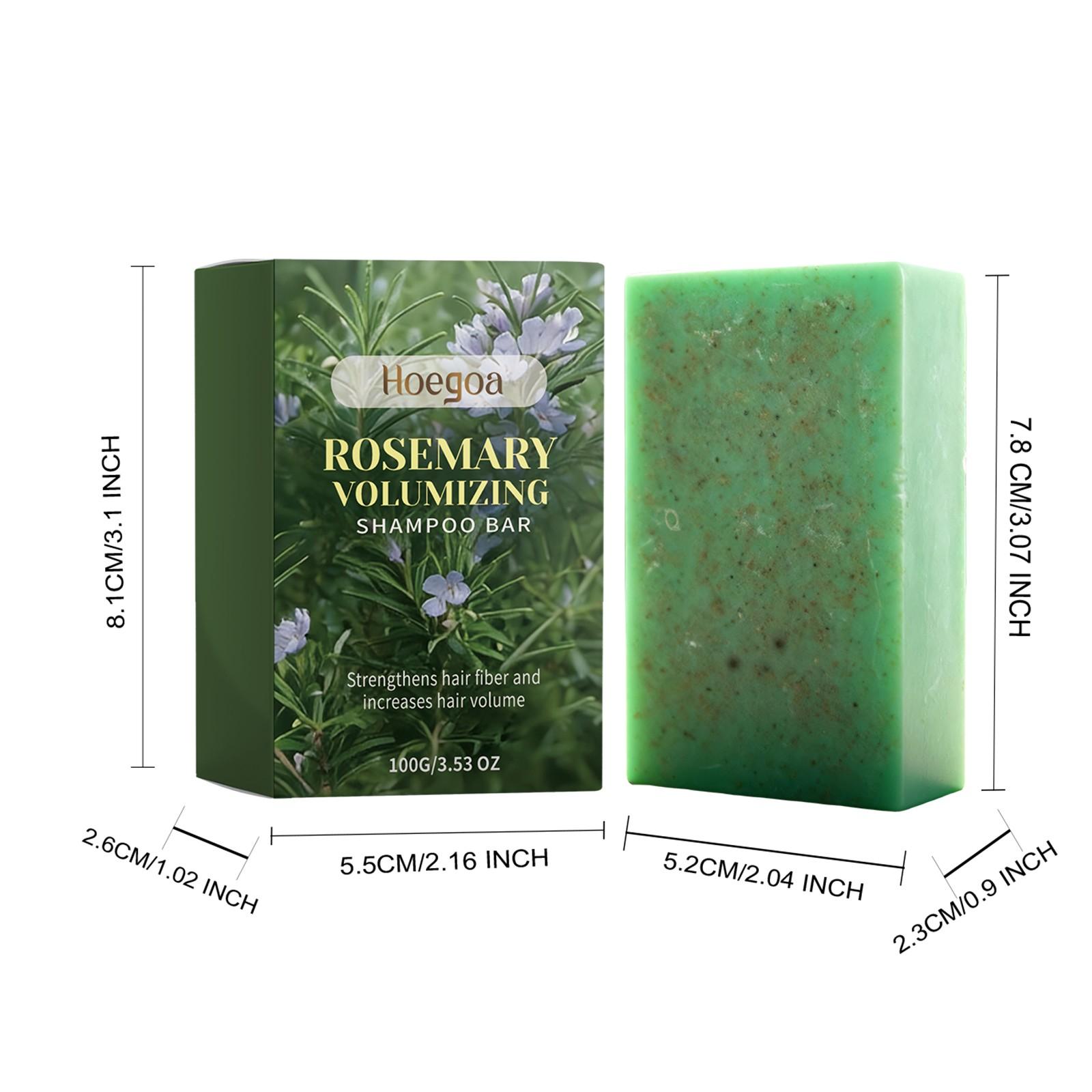 Hoegoa Rosemary Enriching Shampoo Bar, Gentle Daily Hair Cleanser, Refreshing Smooth Lightweight Hair Care, Soft and Silky Hair Treatment