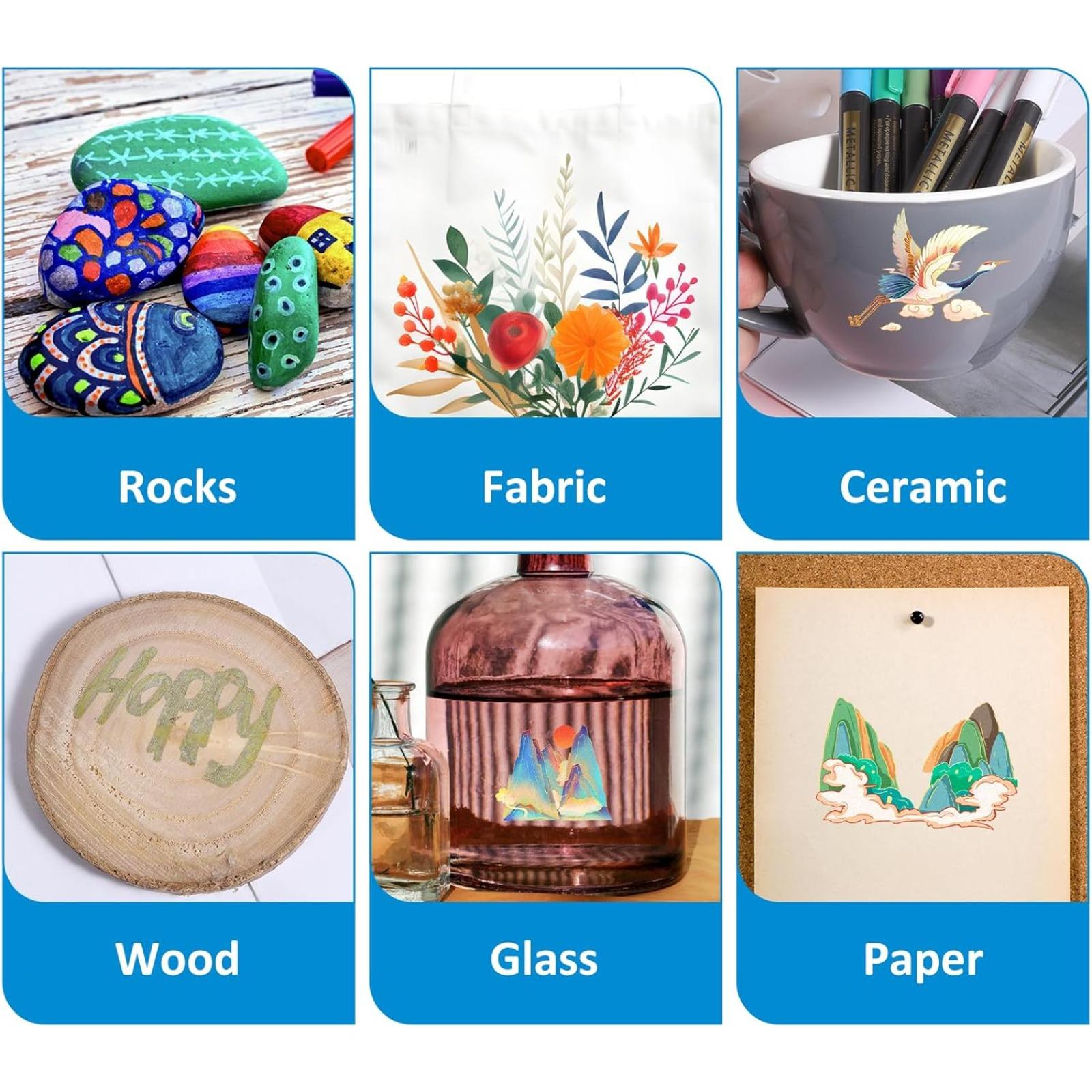 Acrylic paint marker, flash pen, paint pen, flash gel pen acrylic acid, acrylic paint pen, fine flash, flash paint, handicrafts, flash fluorescent pen, card printing supplies, flash paint pen