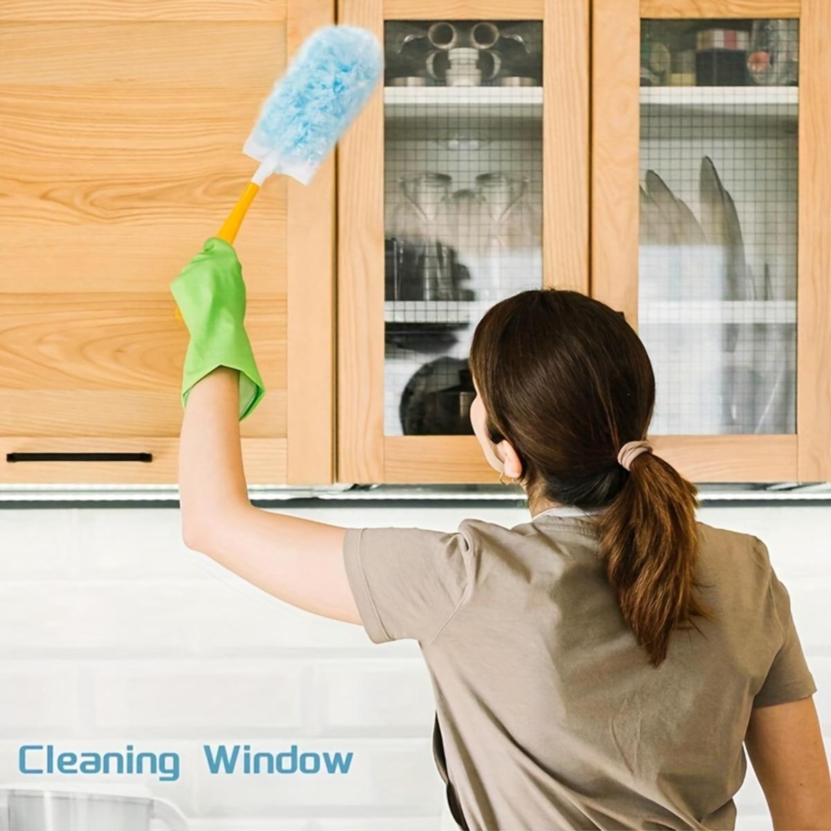 30PCS Dusting Duster Refills with Handle, Disposable Electrostatic Cleaning Duster for Daily Housekeeping, Car Interior Dust Removal, Furniture Care, Appliance Crevices and Keyboard Cleaning, Home Cleaning Accessory Tool